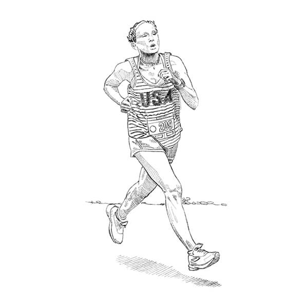 BioVid employee running a marathon